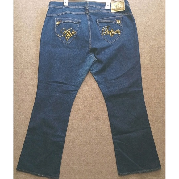 Apple Bottom Womens 20 Blue 40x30 Denim Embroidered Pockets Jeans Vintage 90s - Picture 1 of 14